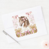 Personalized Horse Sticker – Blush Pink (Envelop)