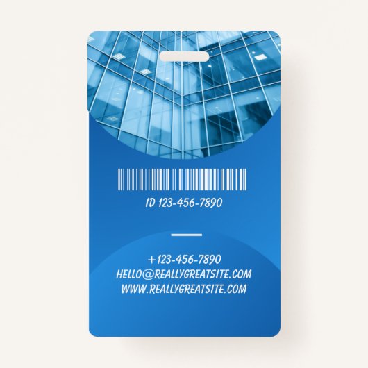 Personalized Hospital Employee Logo & Photo ID  Badge (Achterkant)