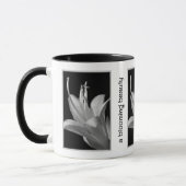 Personalized Hosta Flower in Black and White Mok (Links)