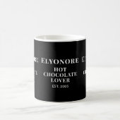 Personalized Hot Chocolate Lover White Script  Koffiemok (Center)