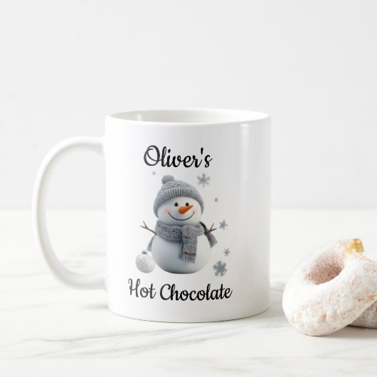 Personalized Hot Chocolate Mug for Kids Koffiemok (Met donut)