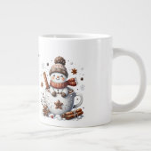 Personalized Hot Cocoa Snowman Custom Name Mug Grote Koffiekop (Rechts)