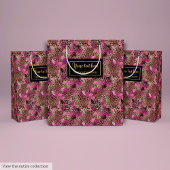 Personalized hot pink leopard skin gift wrap medium cadeauzakje