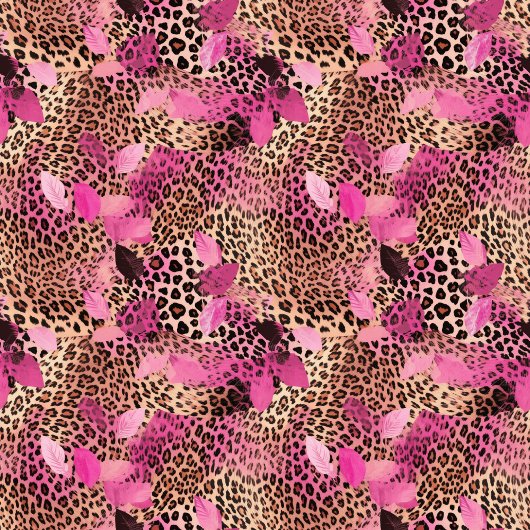 Personalized hot pink leopard skin gift wrap medium cadeauzakje
