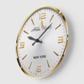 Personalized Hotel Name Luxury Gold Silver  Grote Klok (Hoek)