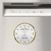 Personalized Hotel Name Luxury Gold Silver  Magneet (Insitu (Vaatwasser))
