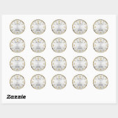 Personalized Hotel Name Luxury Gold Silver Ronde Sticker (Vel)
