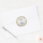 Personalized Hotel Name Luxury Gold Silver Ronde Sticker (Envelop)