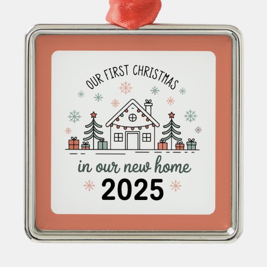Personalized Housewarming Keepsake Metalen Ornament (Voorkant)