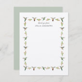 Personalized Hummingbird Bedankkaart (Voorkant / Achterkant)