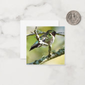 Personalized Hummingbird mini notecards Notitiekaartje (Voorkant / Achterkant in situ)