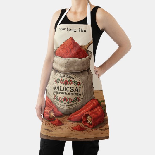 Personalized Hungarian Kalocsai Paprika Apron  Schort (Insitu)