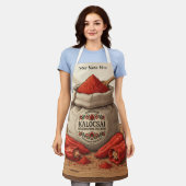 Personalized Hungarian Kalocsai Paprika Apron  Schort (Gedragen)