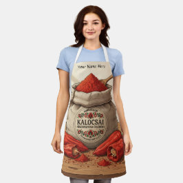 Personalized Hungarian Kalocsai Paprika Apron  Schort