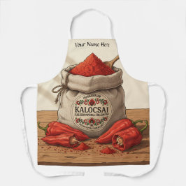 Personalized Hungarian Kalocsai Paprika Apron  Schort