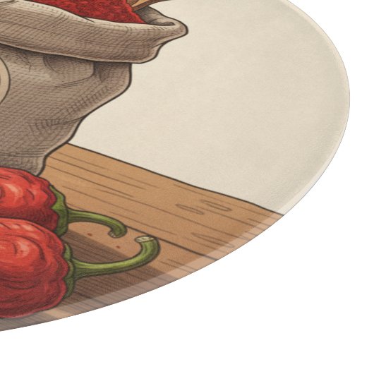 Personalized Hungarian Kalocsai Paprika  Snijplank (Hoek)