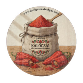 Personalized Hungarian Kalocsai Paprika  Snijplank
