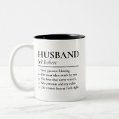 Personalized Husband Mug Newlyweds Gift for Wife Tweekleurige Koffiemok (Links)