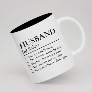 Personalized Husband Mug Newlyweds Gift for Wife Tweekleurige Koffiemok
