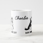 Personalized Husky Bark Mode Mug Wrap – Funny Dog  Grote Koffiekop (Voorkant)