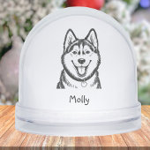 Personalized Husky Dog Christmas Sneeuwbol