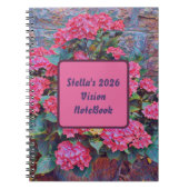 Personalized hydrangea paint Vision notebook 2026 Notitieboek (Voorkant)