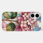 Personalized Hydrangea Phone Case Pink Floral (Achterkant (horizontaal))