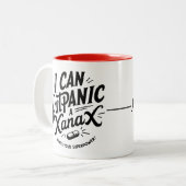Personalized "I Can Outpanic a Xanax" Ceramic Mug Tweekleurige Koffiemok (Voorkant links)