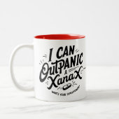 Personalized "I Can Outpanic a Xanax" Ceramic Mug Tweekleurige Koffiemok (Links)
