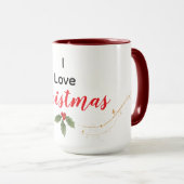 Personalized I Love Christmas Mug Mok (Voorkant rechts)