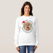 Personalized I LOVE MY DOG Hoodie Trui (Voorkant volledig)