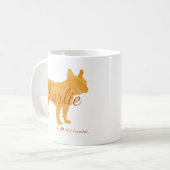 Personalized I Love My Frenchie French Bulldog Koffiemok (Voorkant links)