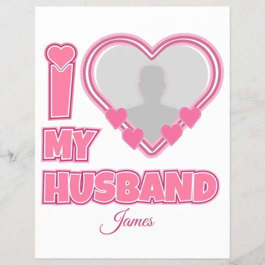 Personalized I Love My Husband – Add Photo & Name Flyer (Voorkant)