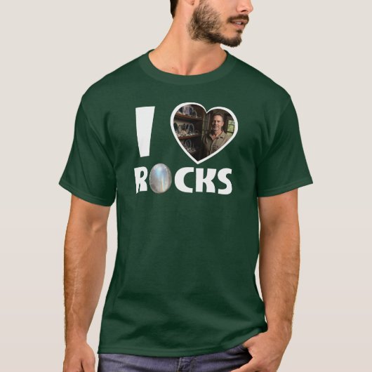 Personalized 'I Love Rocks' Custom Photo T-shirt (Voorkant)