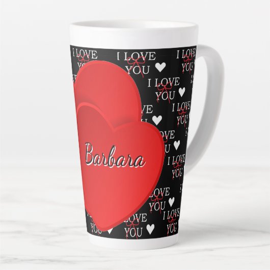 Personalized I Love you  Latte Mok (Rechterhoek)