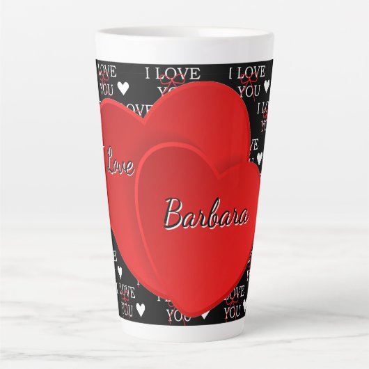Personalized I Love you  Latte Mok (Voorkant)