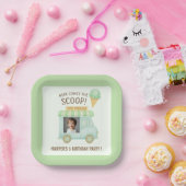 Personalized Ice Cream Truck Birthday Papieren Bordje (Feest)