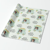 Personalized Ice Cream Truck Photo Birthday Cadeaupapier (Uitgerold)