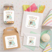 Personalized Ice Cream Truck Rainbow Sprinkle Vierkante Sticker