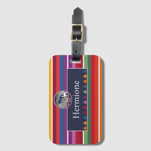 Personalized Iconic Inca Citadel Machu Picchu Peru Bagagelabel (Voorkant (verticaal))