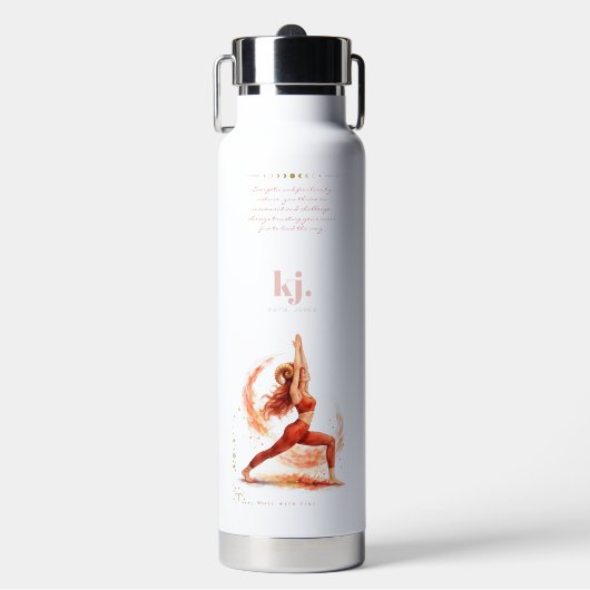 Personalized Illustrated Aries Zodiac Quote Waterfles (Voorkant)