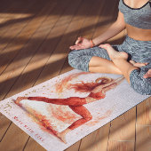 Personalized Illustrated Aries Zodiac Quote Yogamat