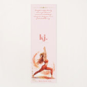 Personalized Illustrated Aries Zodiac Quote Yogamat (Voorkant)