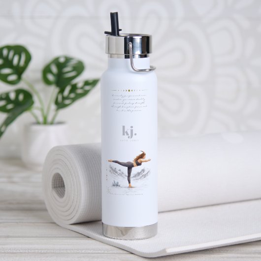 Personalized Illustrated Capricorn Zodiac Quote Waterfles (Yoga (Gedraaid)  )