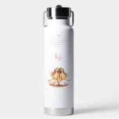 Personalized Illustrated Gemini Zodiac Quote Waterfles (Voorkant)