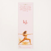 Personalized Illustrated Leo Zodiac Quote Yogamat (Voorkant)