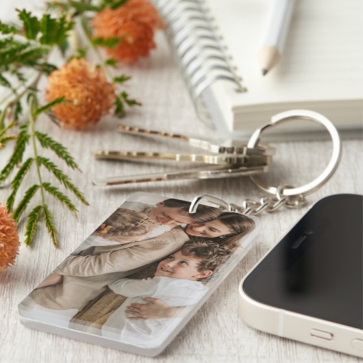 Personalized image keychain, Personalized text  Sleutelhanger (Voorkant Rechts)