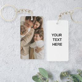 Personalized image keychain, Personalized text  Sleutelhanger