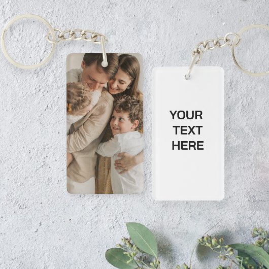 Personalized image keychain, Personalized text  Sleutelhanger