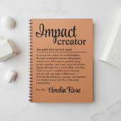 Personalized Impact Creator Definition Gift Notitieboek